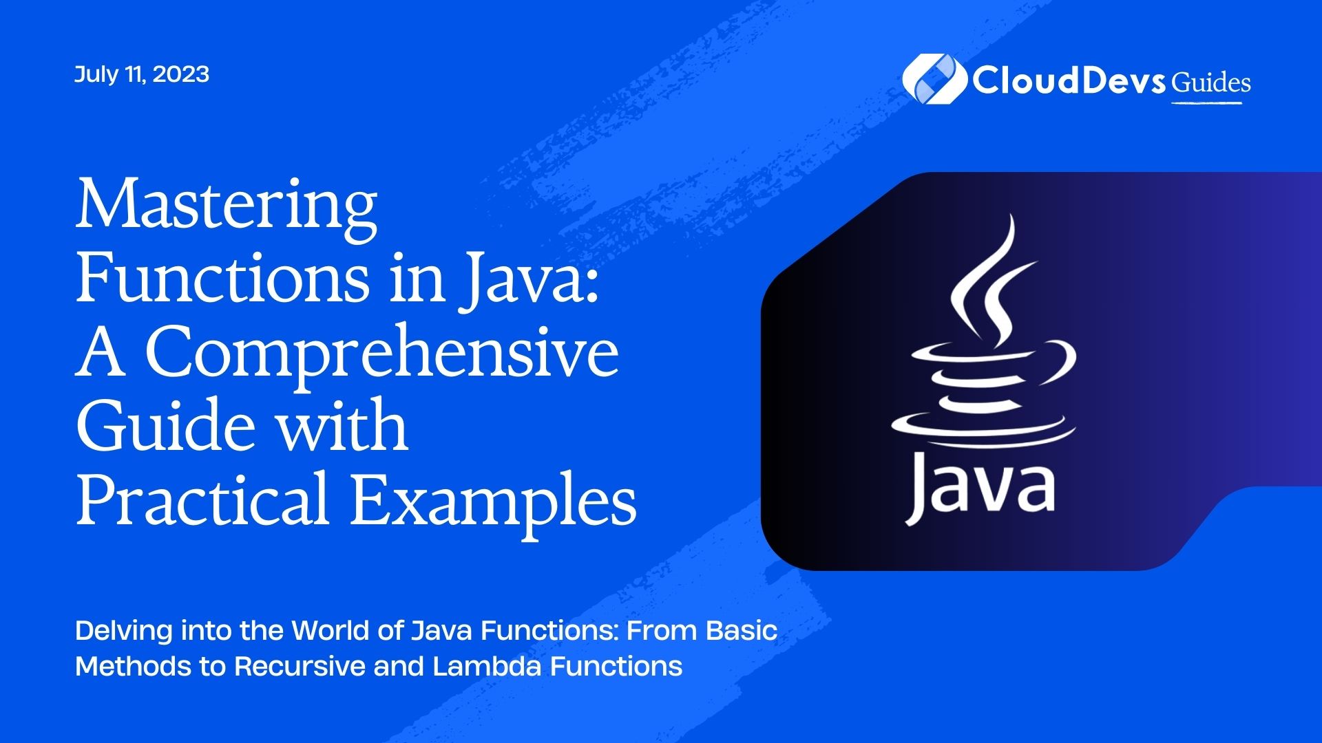 Mastering Functions in Java: A Comprehensive Guide with Practical Examples