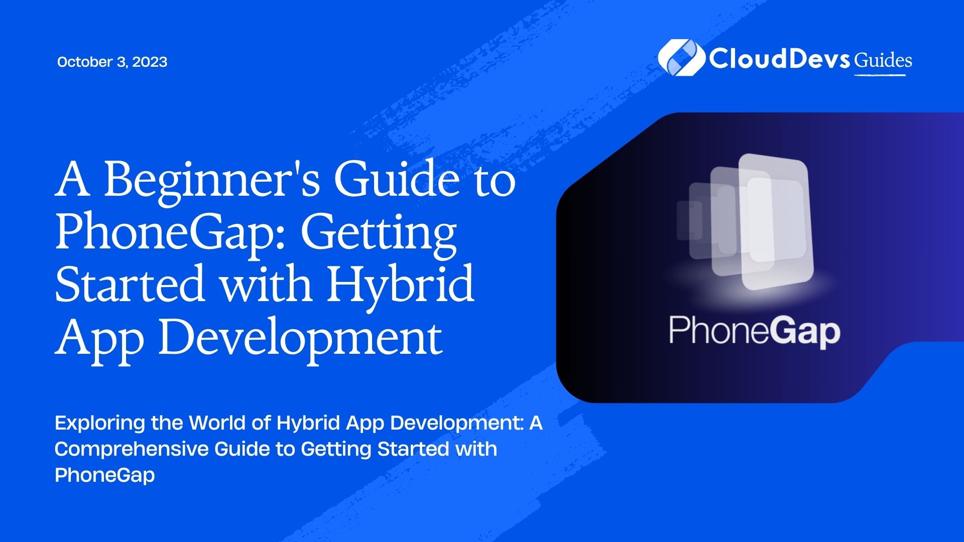 A Beginner's Guide to PhoneGap: Getting Started with Hybrid App Development