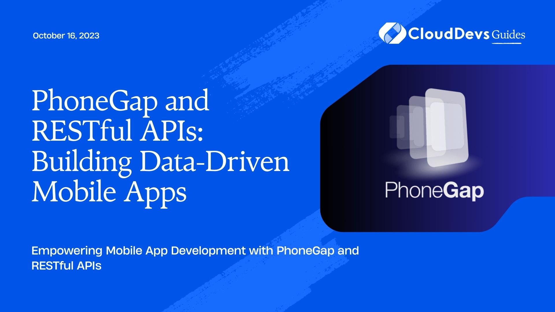 PhoneGap and RESTful APIs: Building Data-Driven Mobile Apps