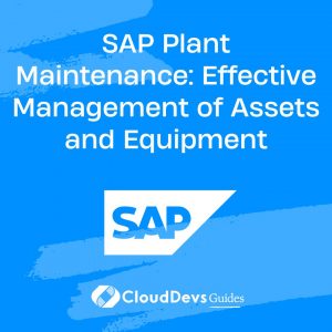 SAP Plant Maintenance: Effective Management of Assets and Equipment