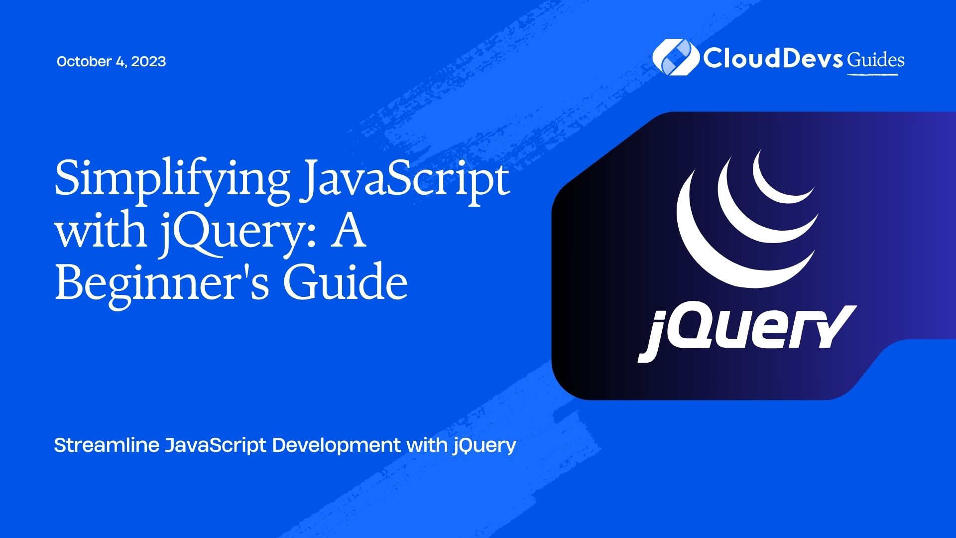 Simplifying JavaScript with jQuery: A Beginner's Guide