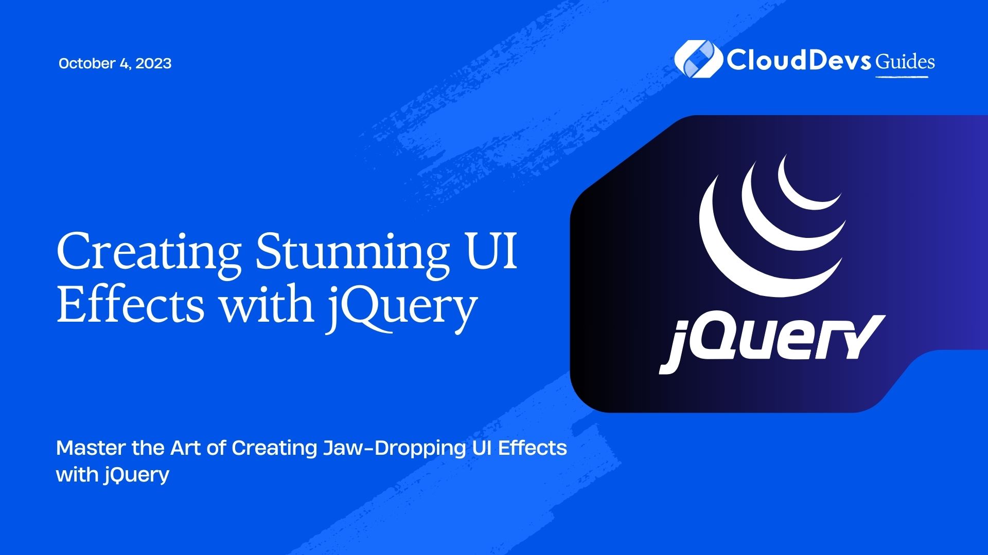 Creating Stunning UI Effects with jQuery