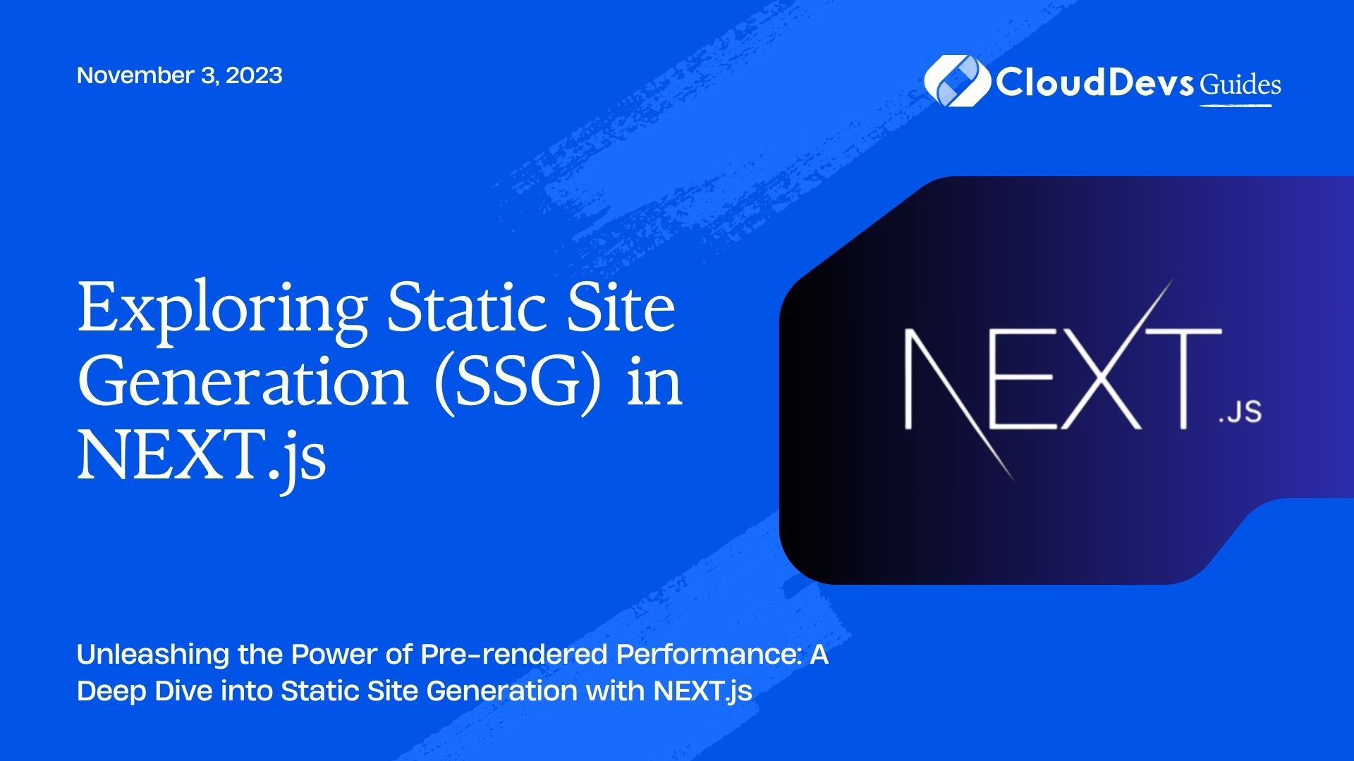 Exploring Static Site Generation (SSG) in NEXT.js