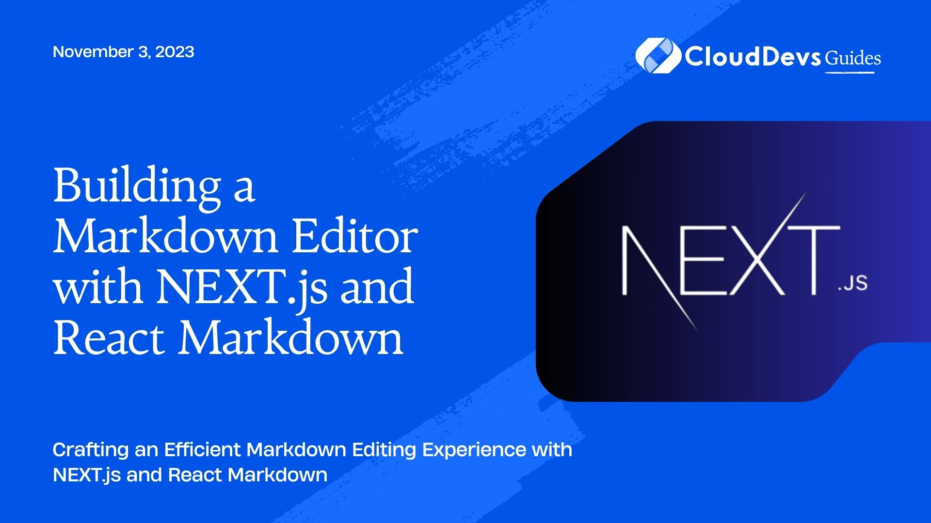 Building a Markdown Editor with NEXT.js and React Markdown