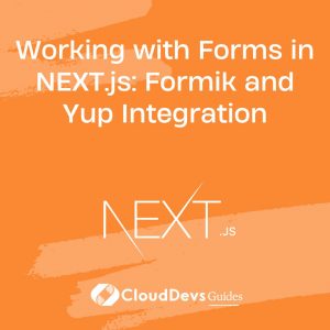 Working with Forms in NEXT.js: Formik and Yup Integration