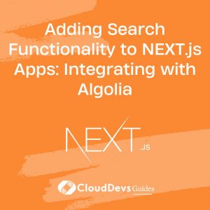 Adding Search Functionality to NEXT.js Apps: Integrating with Algolia