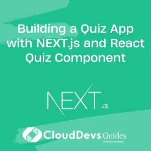 Building a Quiz App with NEXT.js and React Quiz Component