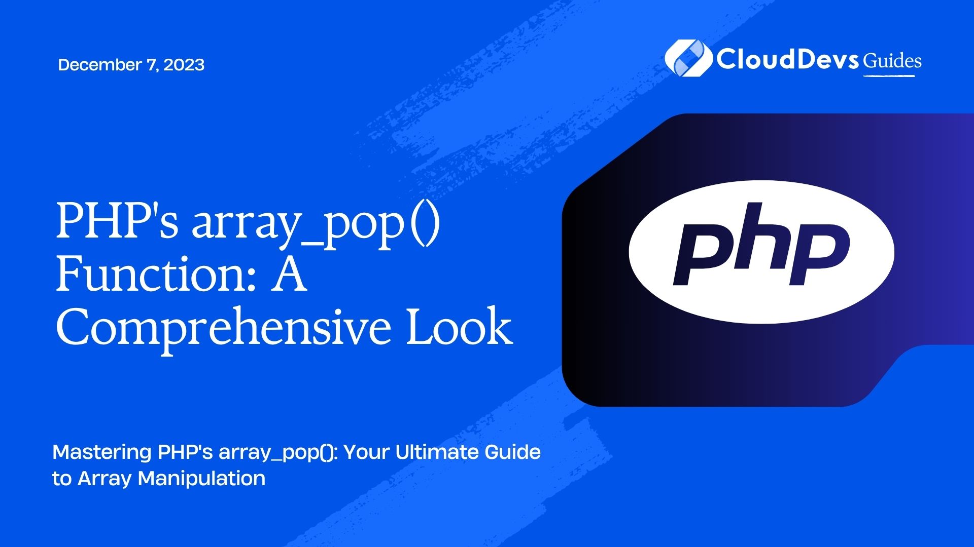 PHP's array_pop() Function: A Comprehensive Look