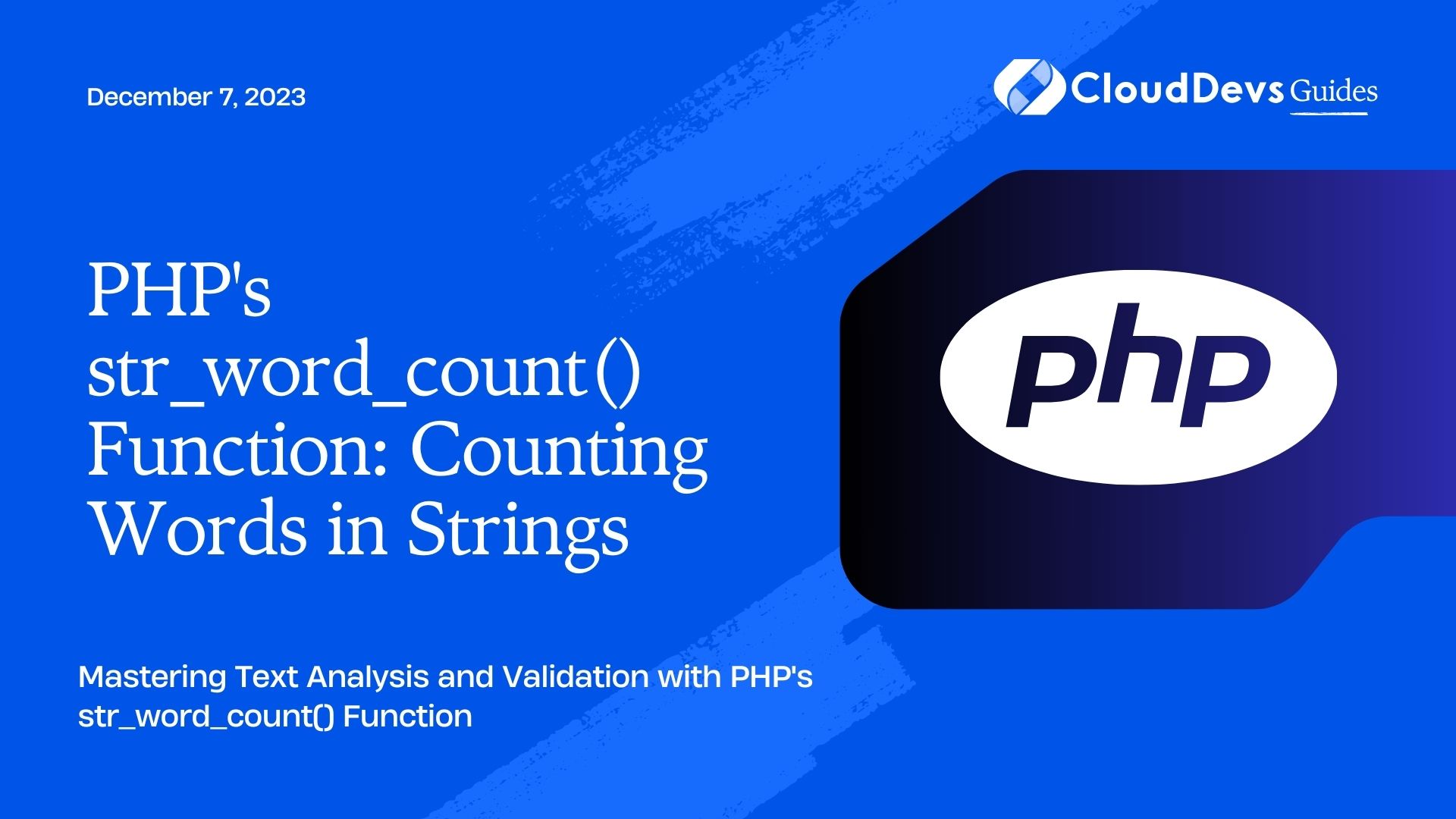 PHP's str_word_count() Function: Counting Words in Strings