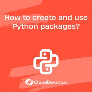 How to create and use Python packages?