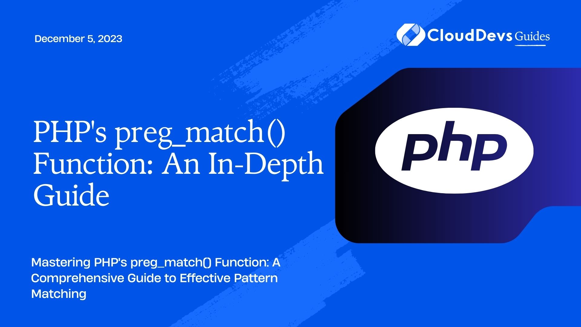 PHP's preg_match() Function: An In-Depth Guide