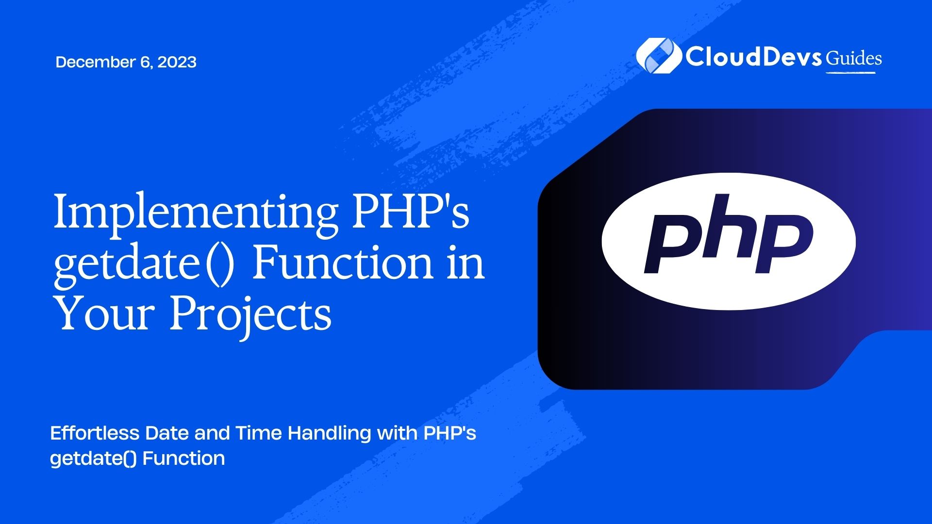Implementing PHP's getdate() Function in Your Projects