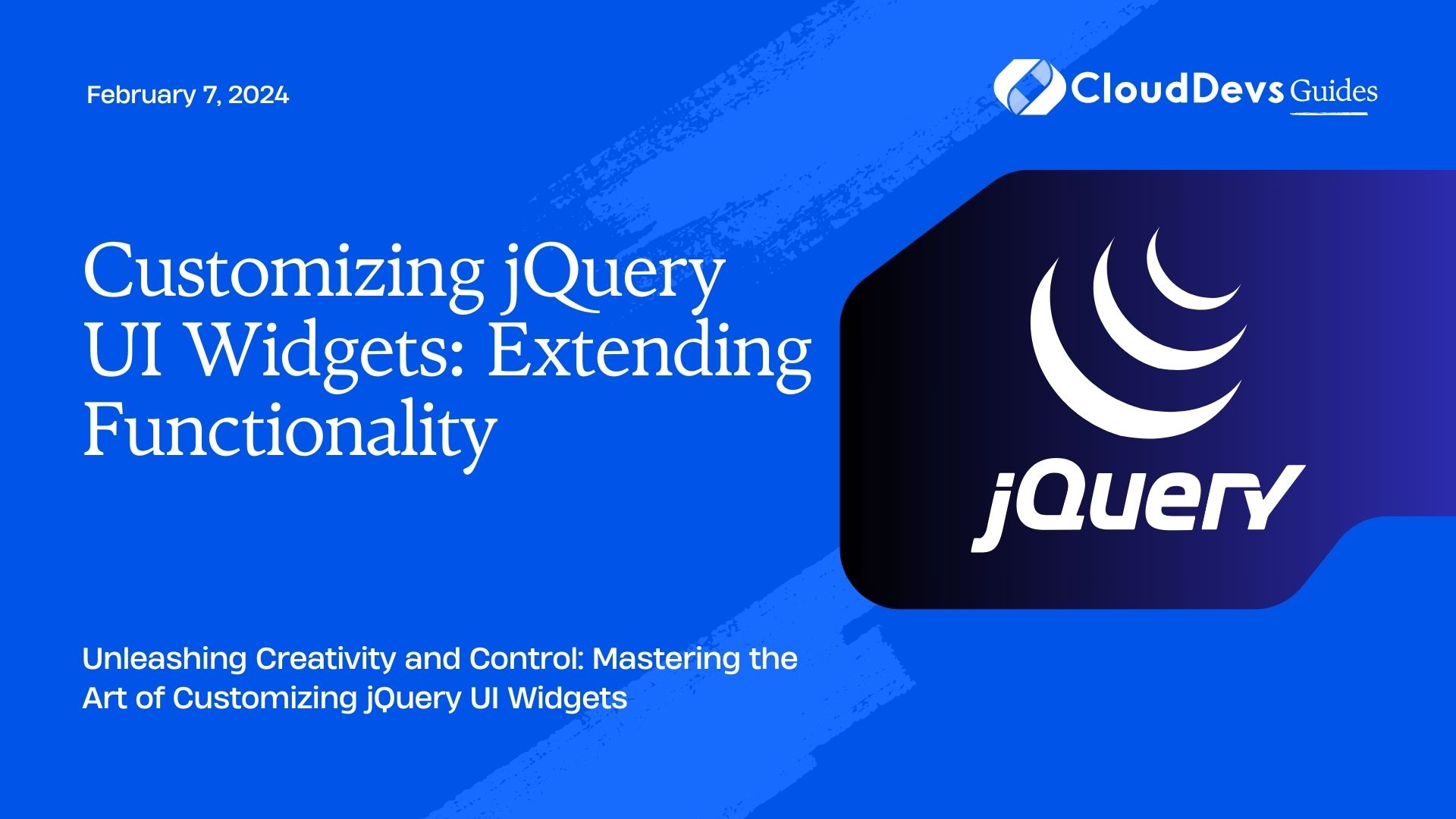 Customizing jQuery UI Widgets: Extending Functionality