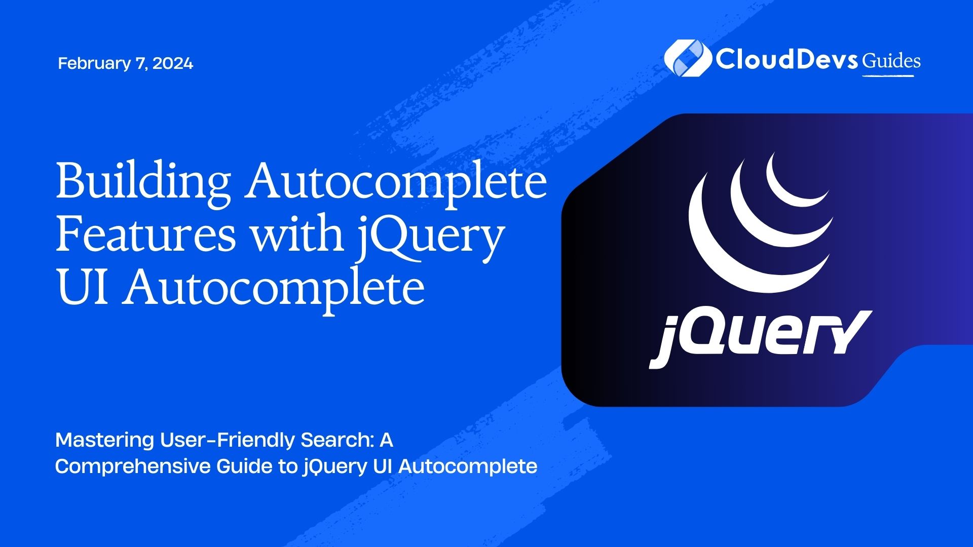Building Autocomplete Features with jQuery UI Autocomplete