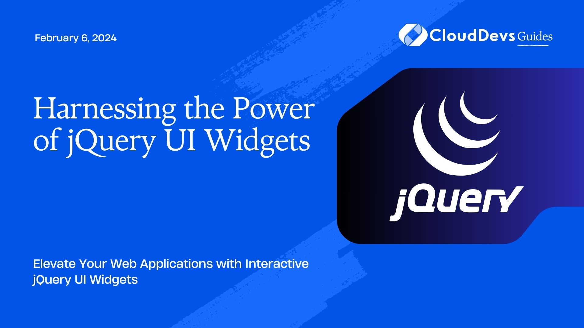 Harnessing the Power of jQuery UI Widgets