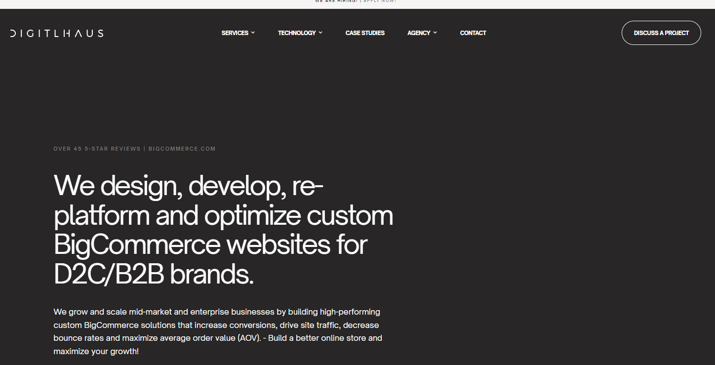 Digitalhaus - Your Partner for Award-Winning BigCommerce Solutions