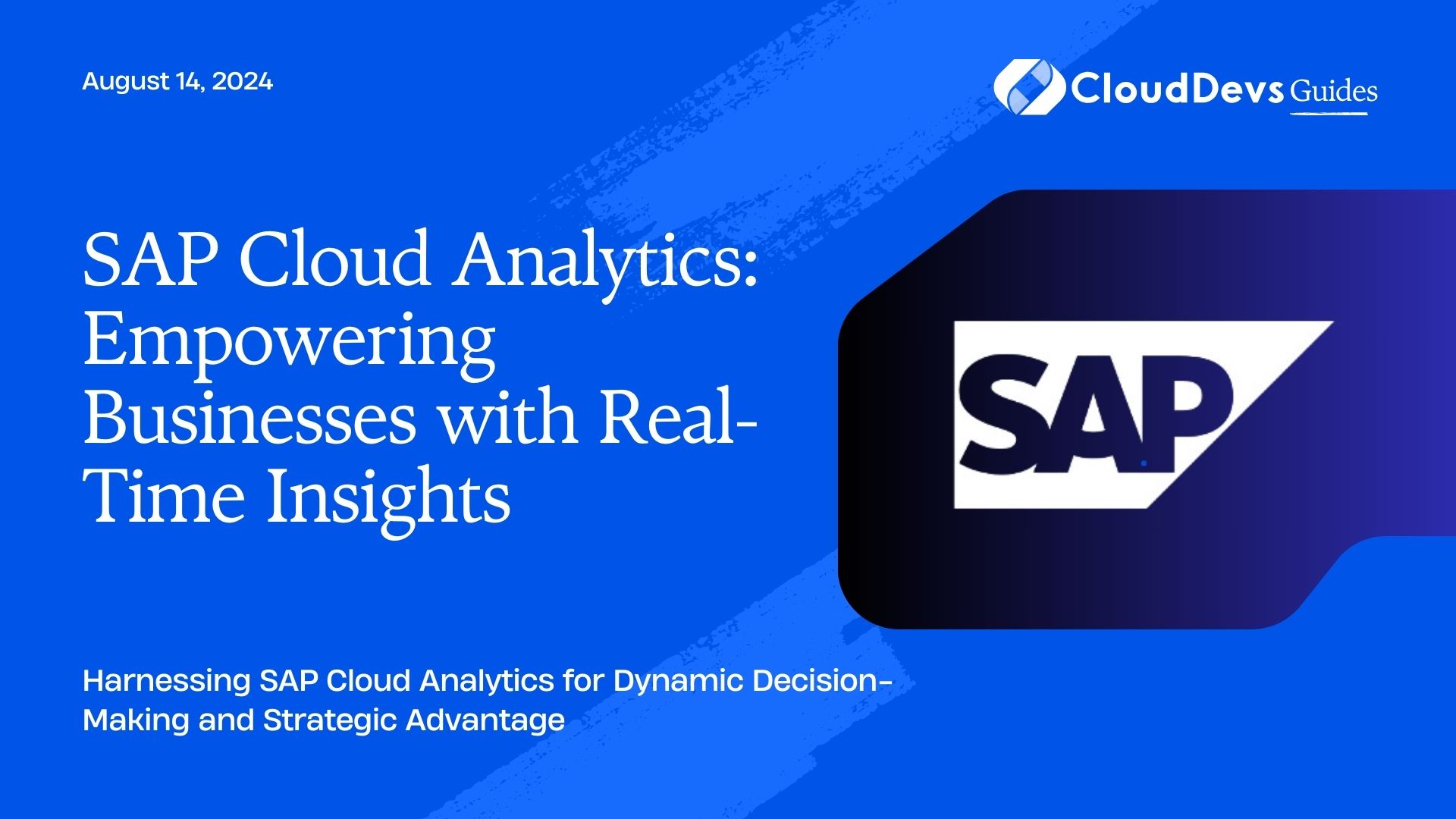 SAP Cloud Analytics: Empowering Businesses with Real-Time Insights