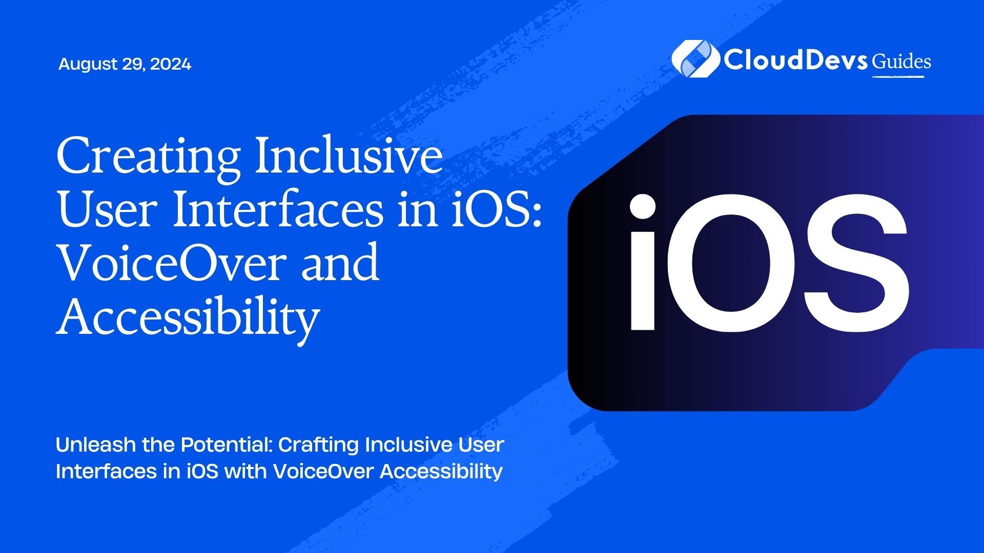 Creating Inclusive User Interfaces in iOS: VoiceOver and Accessibility